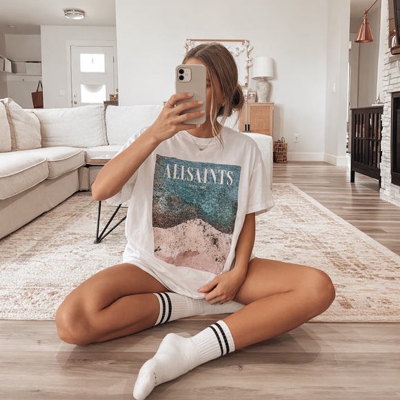 All Saints Tops - ALLSAINTS Roni Grace Graphic Cotton T-Shirt